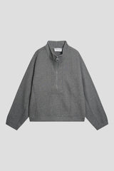 Funnel Neck Half Zip Sweat