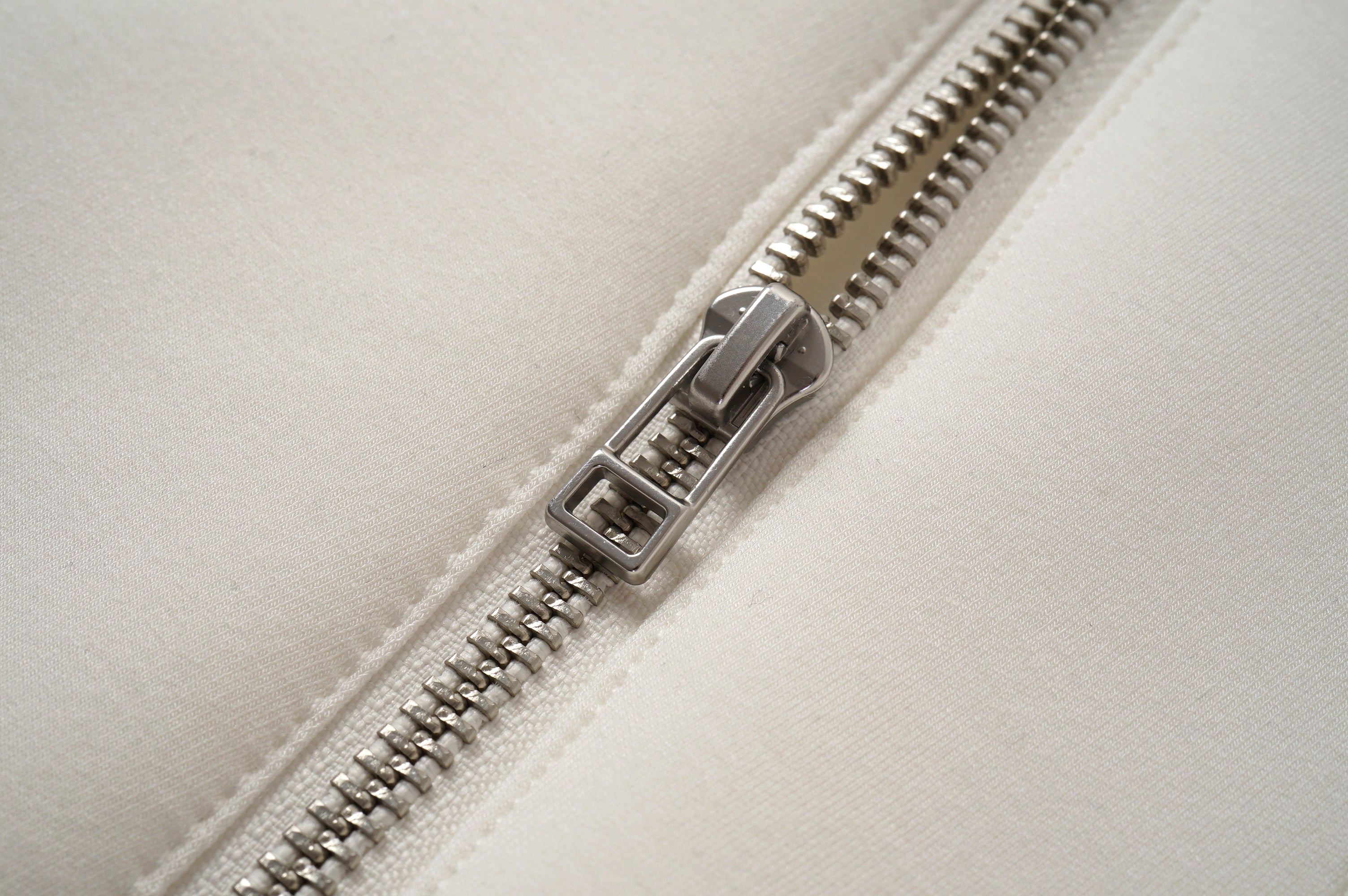 Curved Zip Pocket Neoprene Sweatshirt