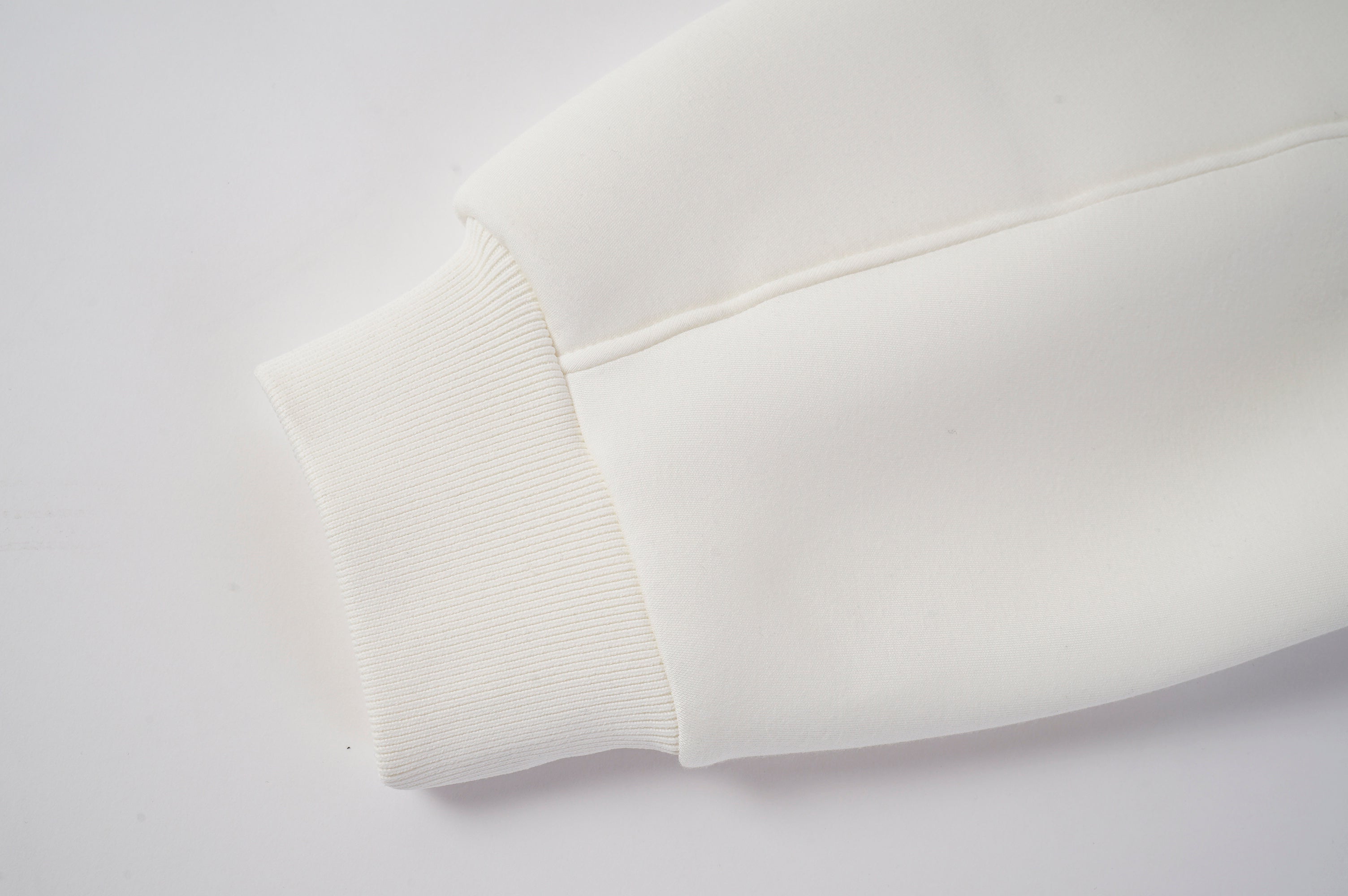 Curved Zip Pocket Neoprene Sweatshirt