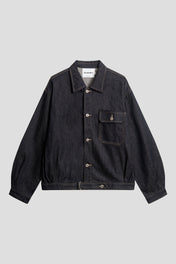 Contrast Stitch Denim Shirt Jacket