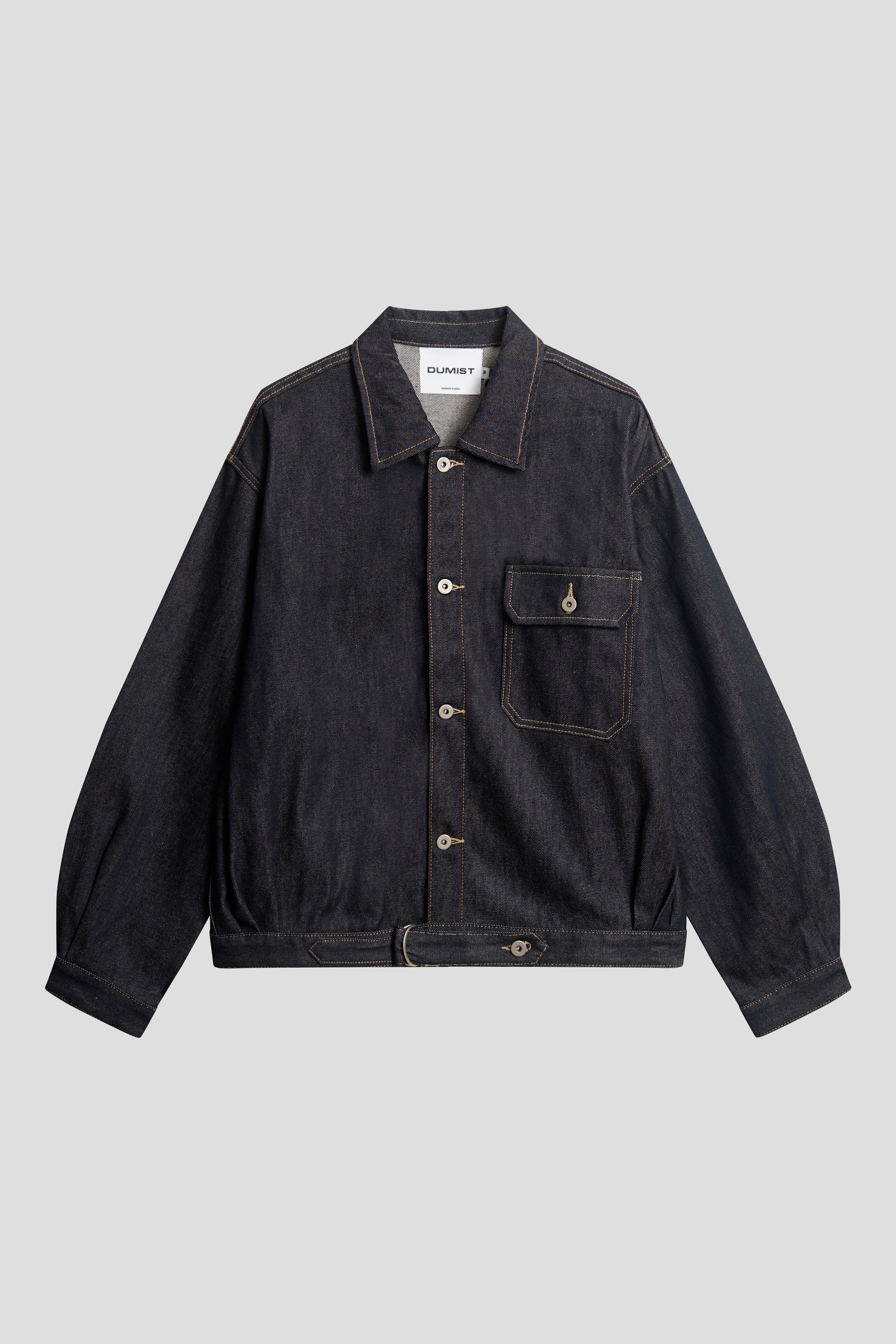 Contrast Stitch Denim Shirt Jacket
