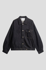 Contrast Stitch Denim Shirt Jacket
