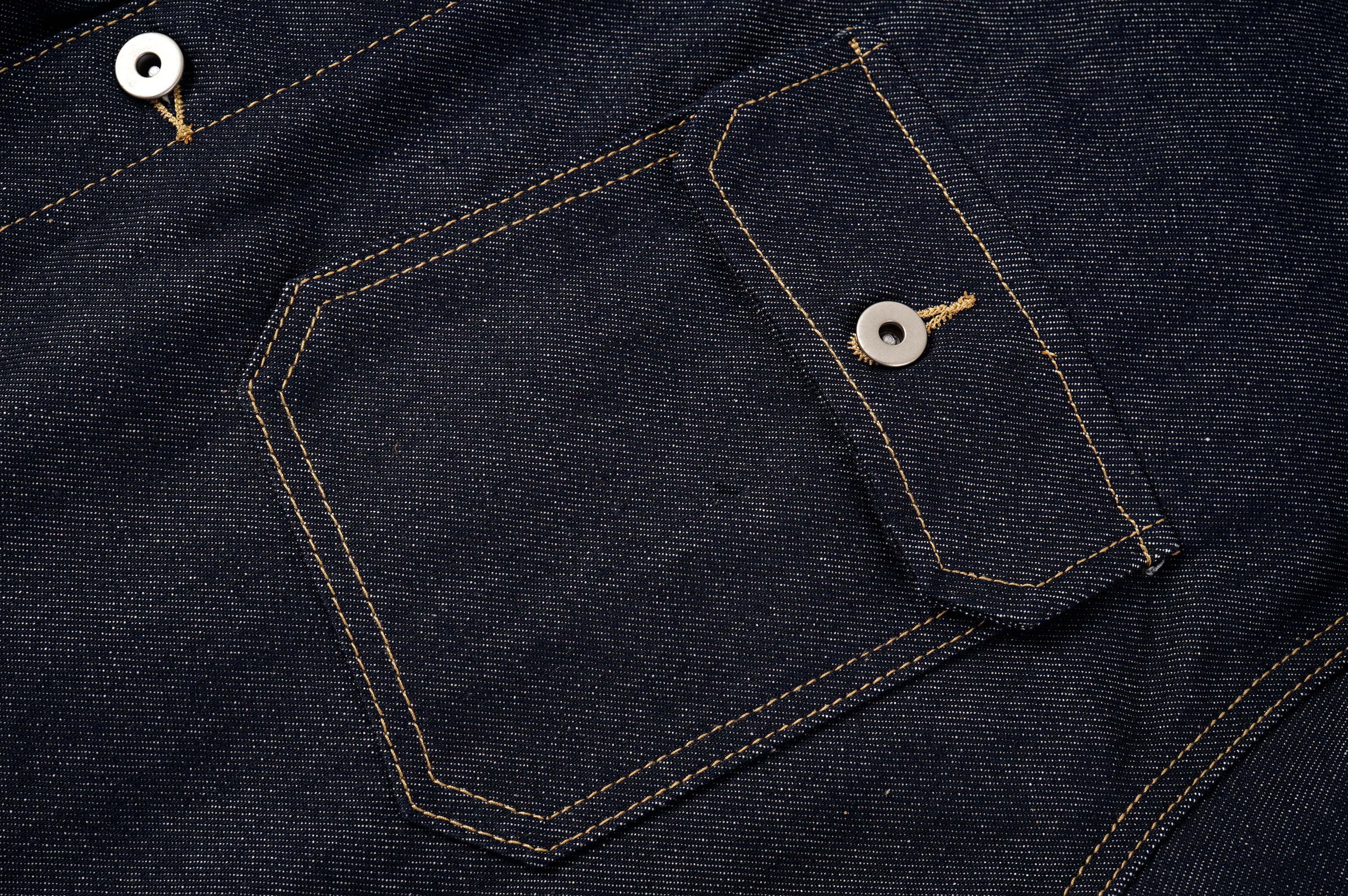 Contrast Stitch Denim Shirt Jacket