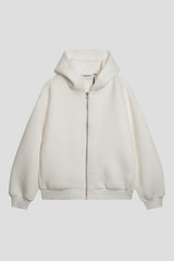 Bonded Neoprene Zip Through Hoodie