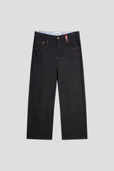 Raw Indigo Wide Leg Jeans
