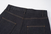 Raw Indigo Wide Leg Jeans