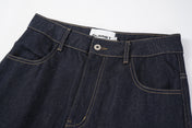 Raw Indigo Barrel Leg Jeans