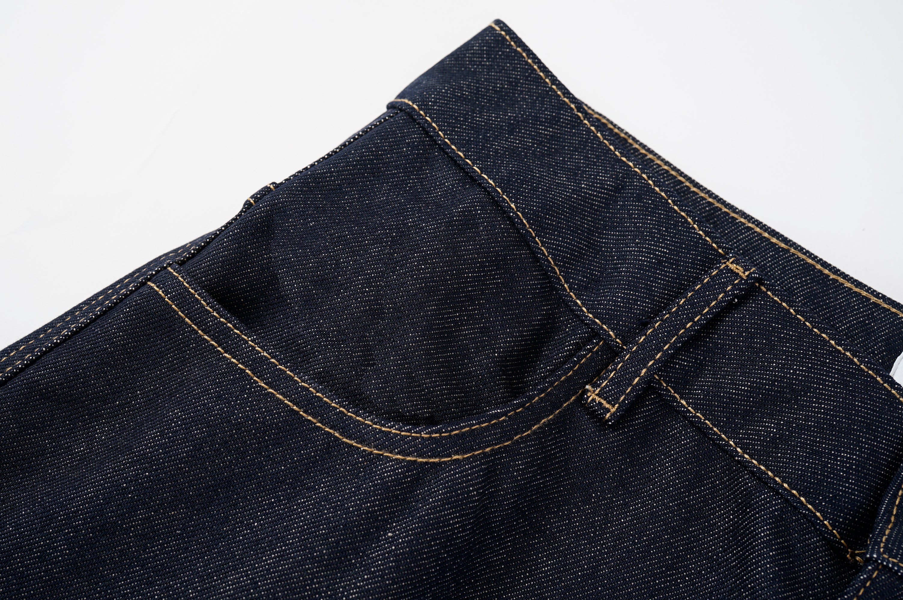 Raw Indigo Barrel Leg Jeans