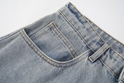 Stone Wash Barrel Leg Jeans