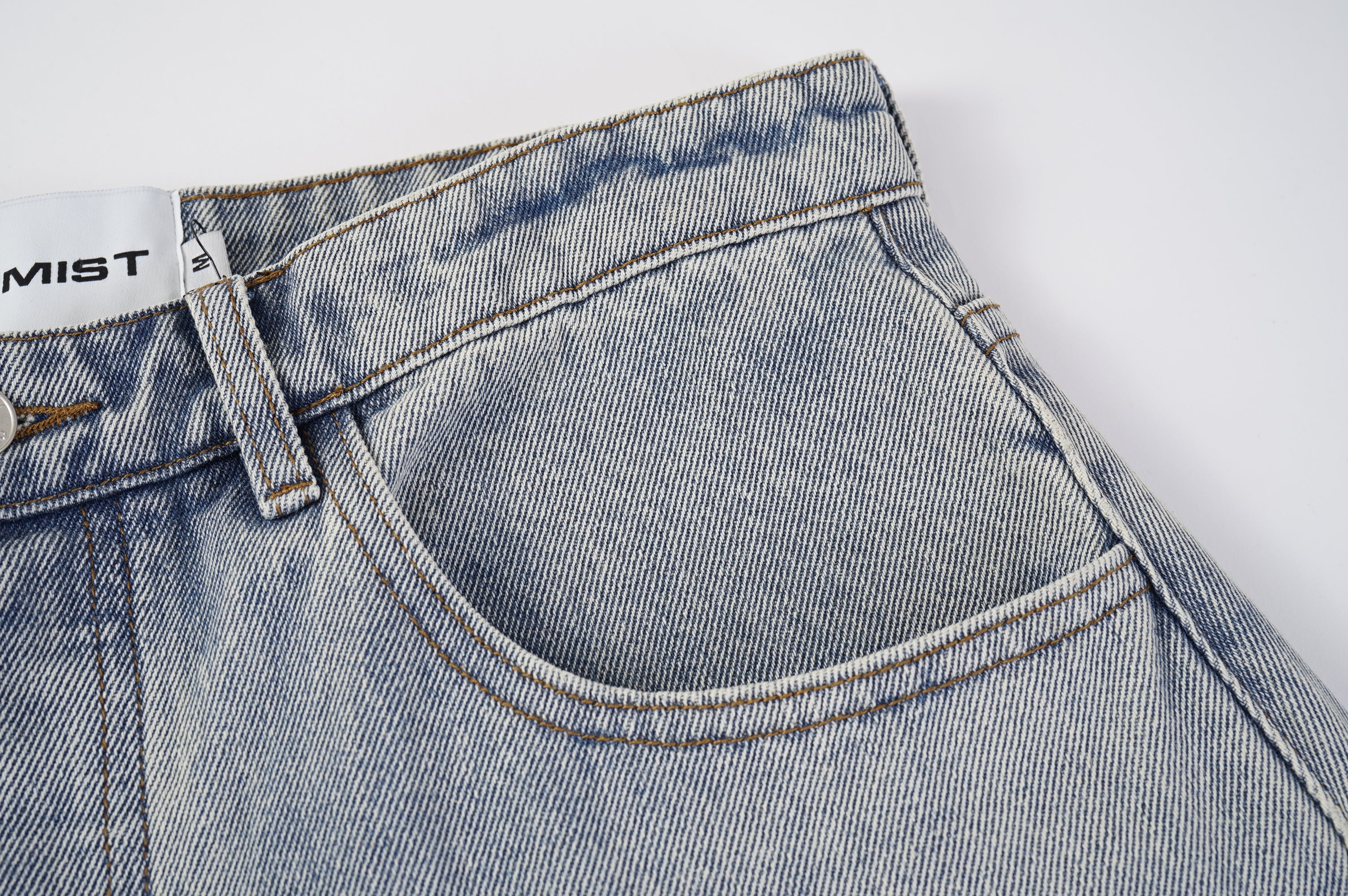 Stone Wash Barrel Leg Jeans