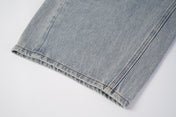 Stone Wash Barrel Leg Jeans