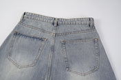 Stone Wash Barrel Leg Jeans