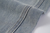 Stone Wash Barrel Leg Jeans