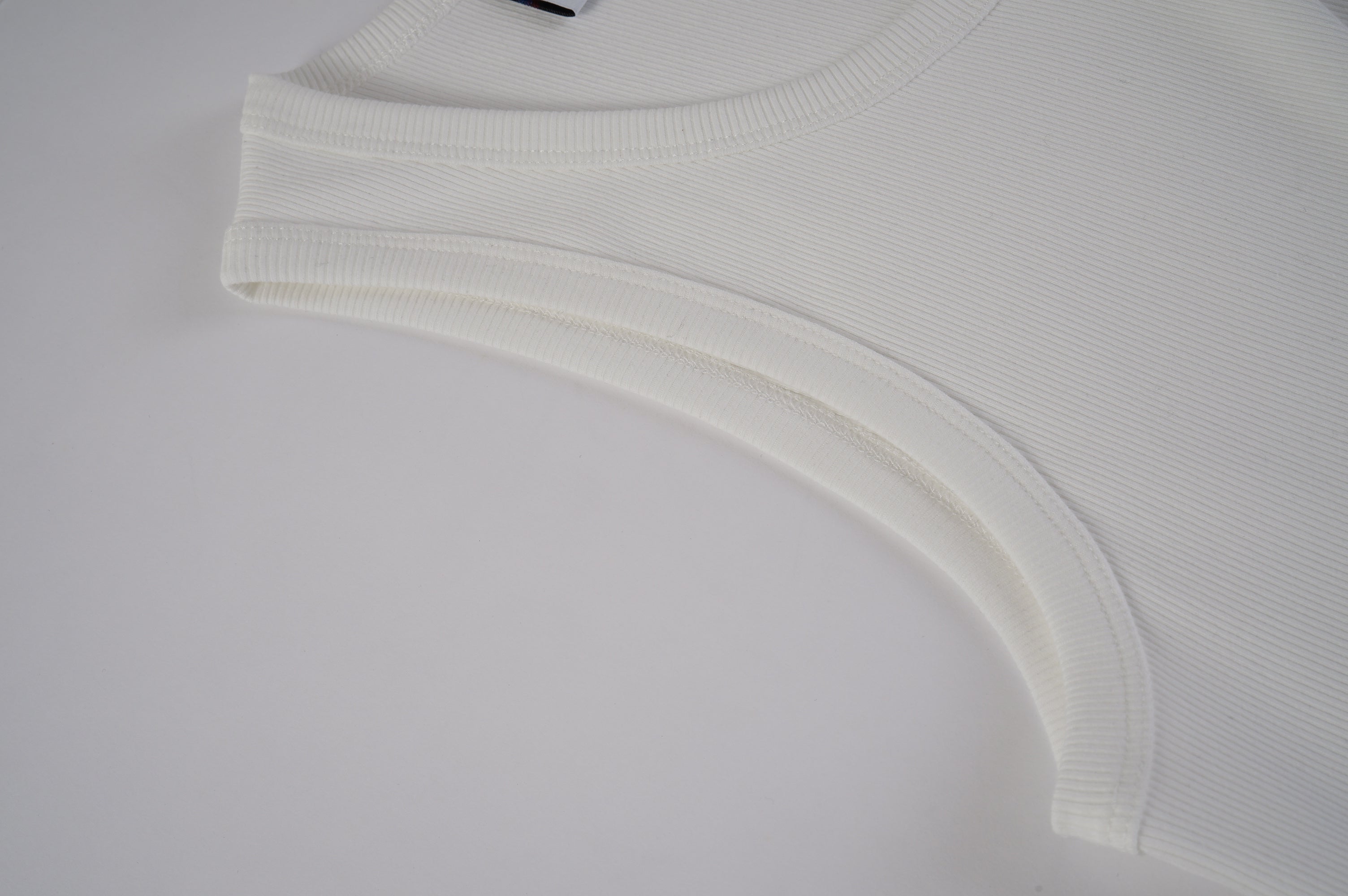 Bound Edge Ribbed Cotton Tank