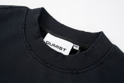 Manufacturer Globe Print Distressed Sweatshirt