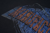 Manufacturer Globe Print Distressed Sweatshirt