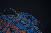 Manufacturer Globe Print Distressed Sweatshirt