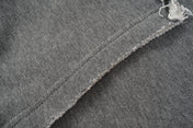 Washed Manufacturer Raw Seam Zip Hoodie