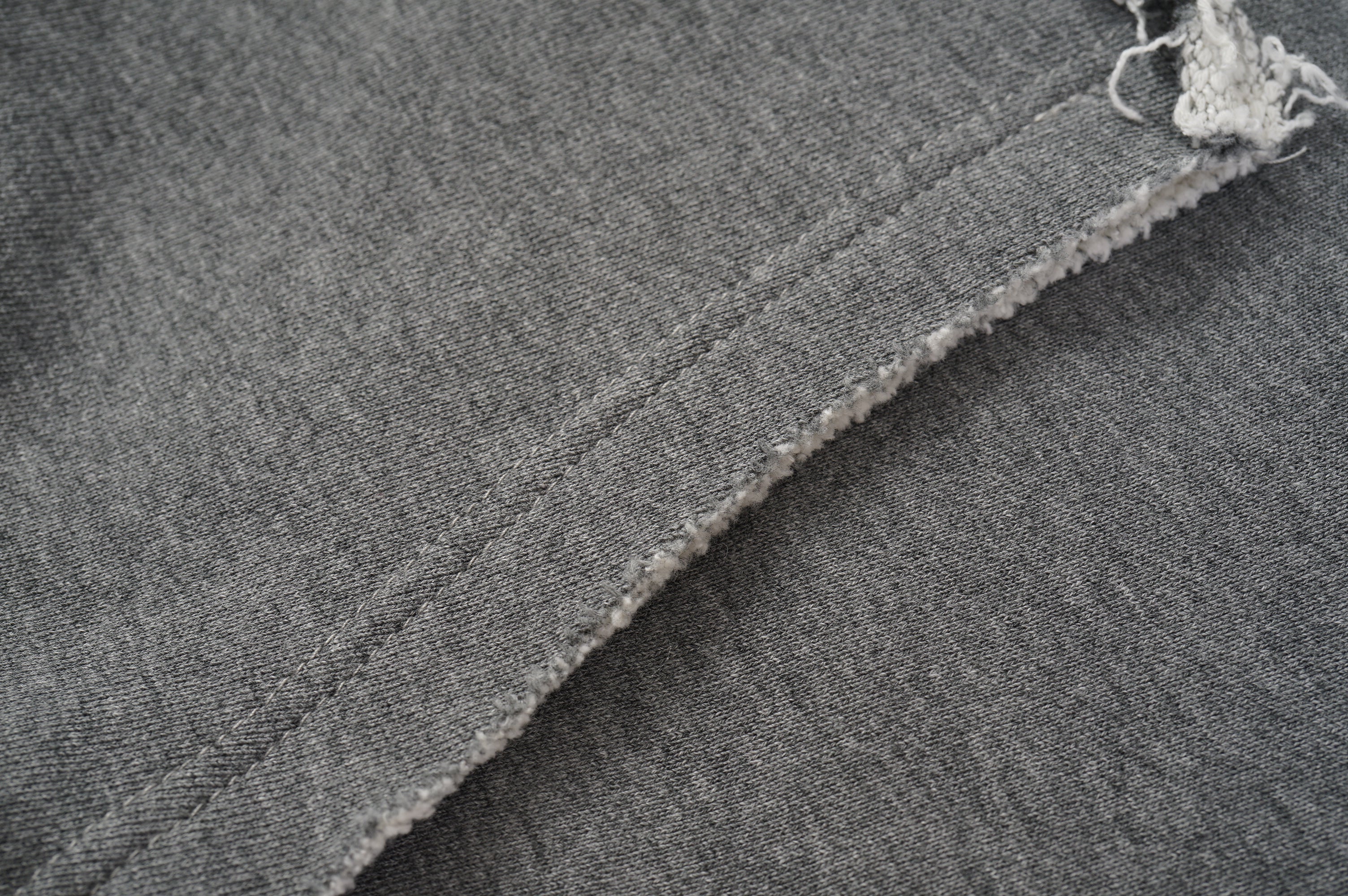 Washed Manufacturer Raw Seam Zip Hoodie