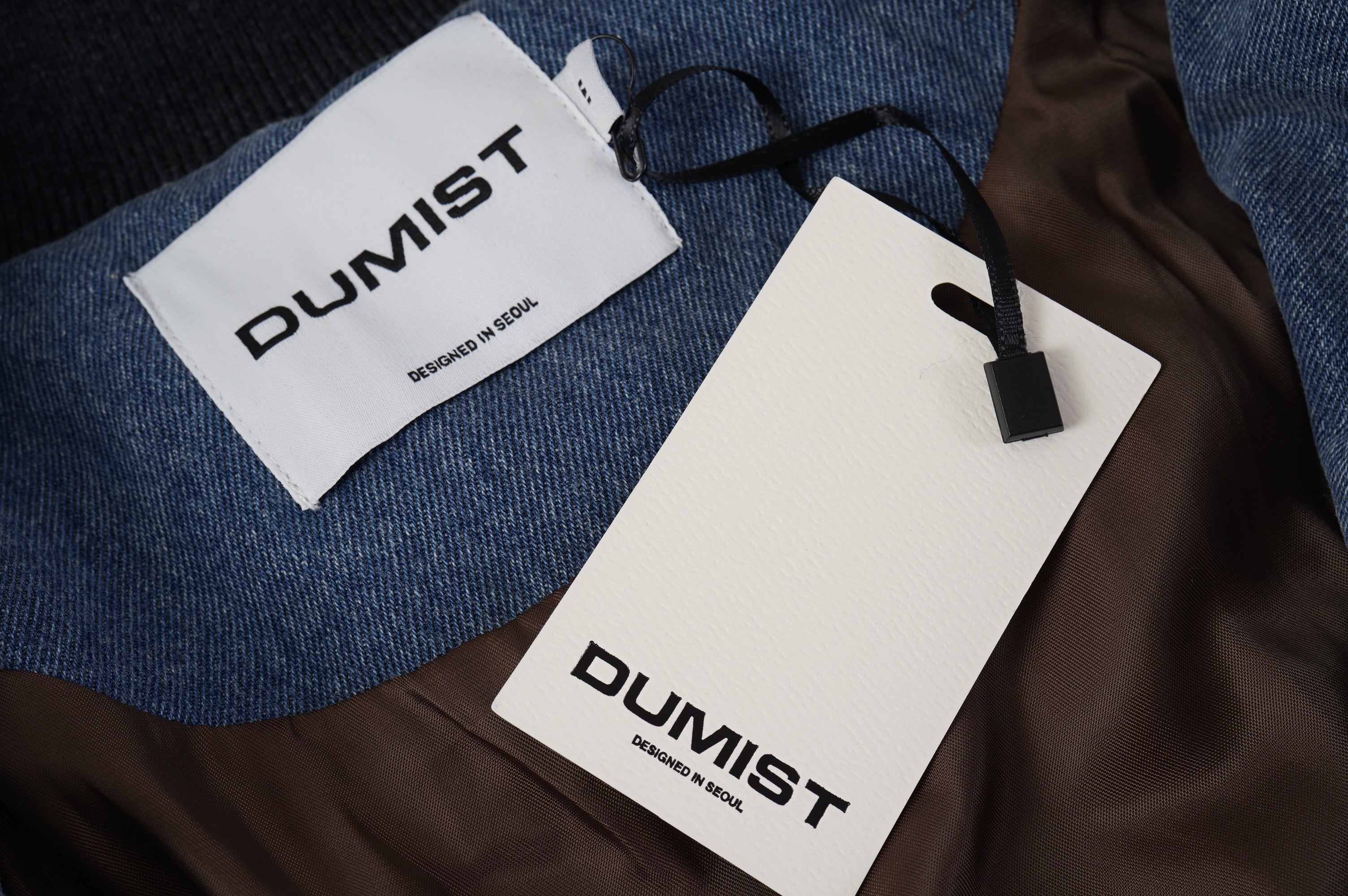 Quilted Panel Padded Denim Bomber