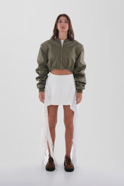 Lace Ruffle Mini Skirt