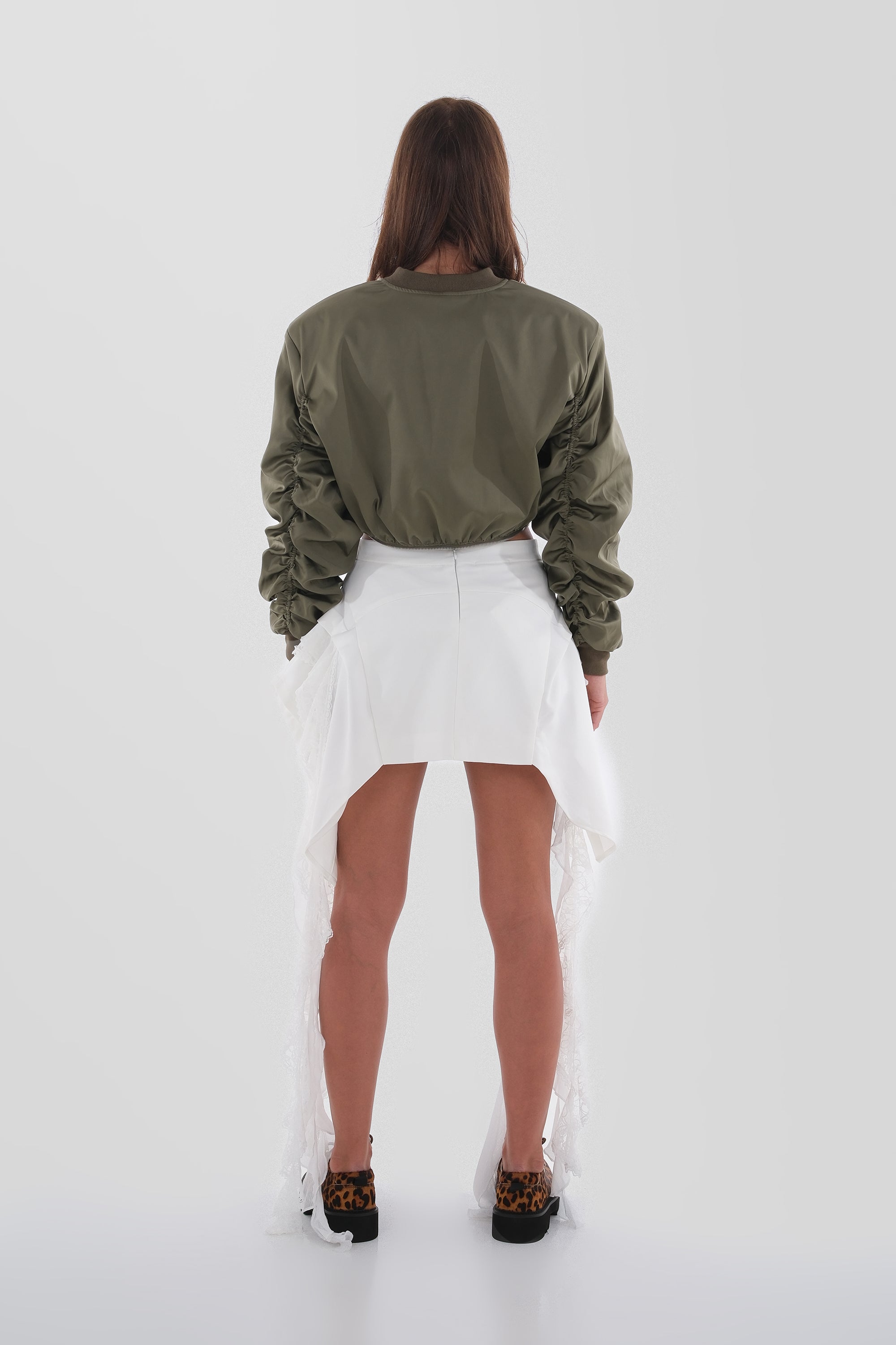 Lace Ruffle Mini Skirt