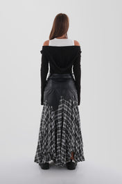 Tactical Layered Plaid Skirt
