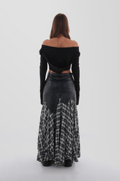 Tactical Layered Plaid Skirt