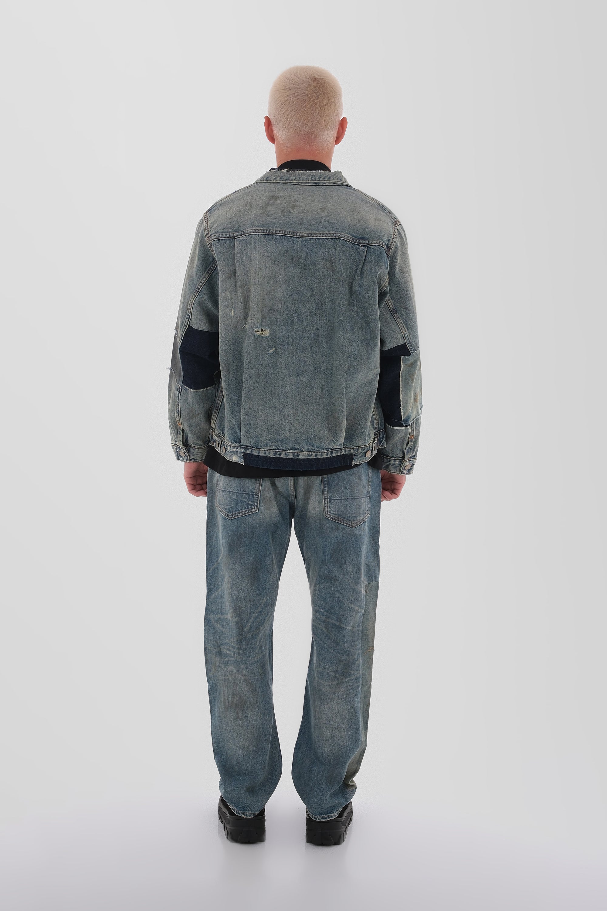 Distressed Indigo Denim Jacket