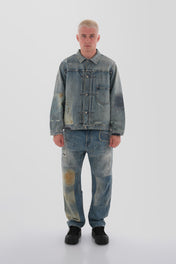 Distressed Indigo Denim Jacket