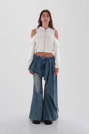 Indigo Flare-Cut Denim Trousers