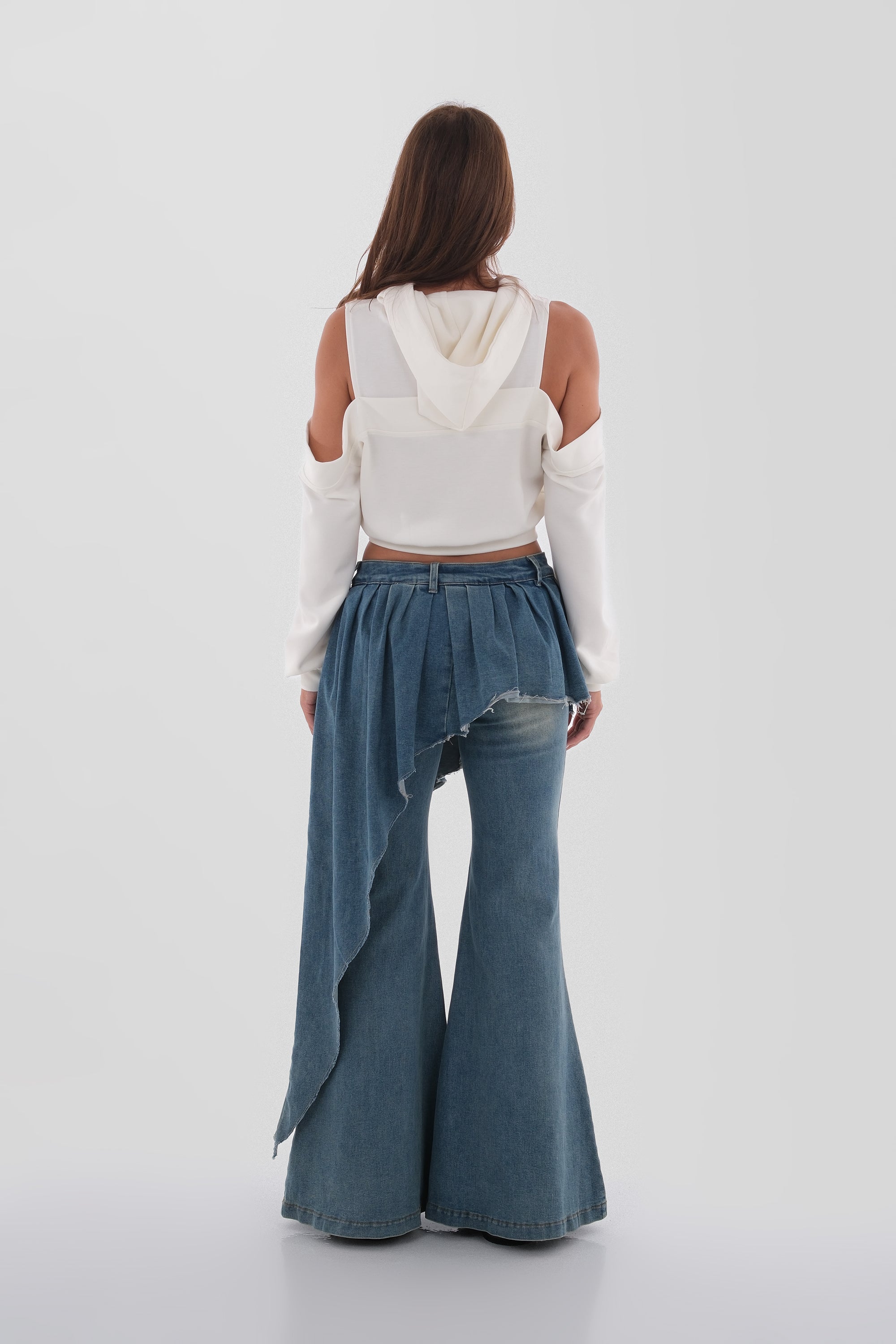 Indigo Flare-Cut Denim Trousers