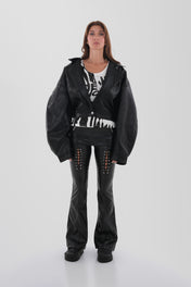 Cropped Leather Jacket