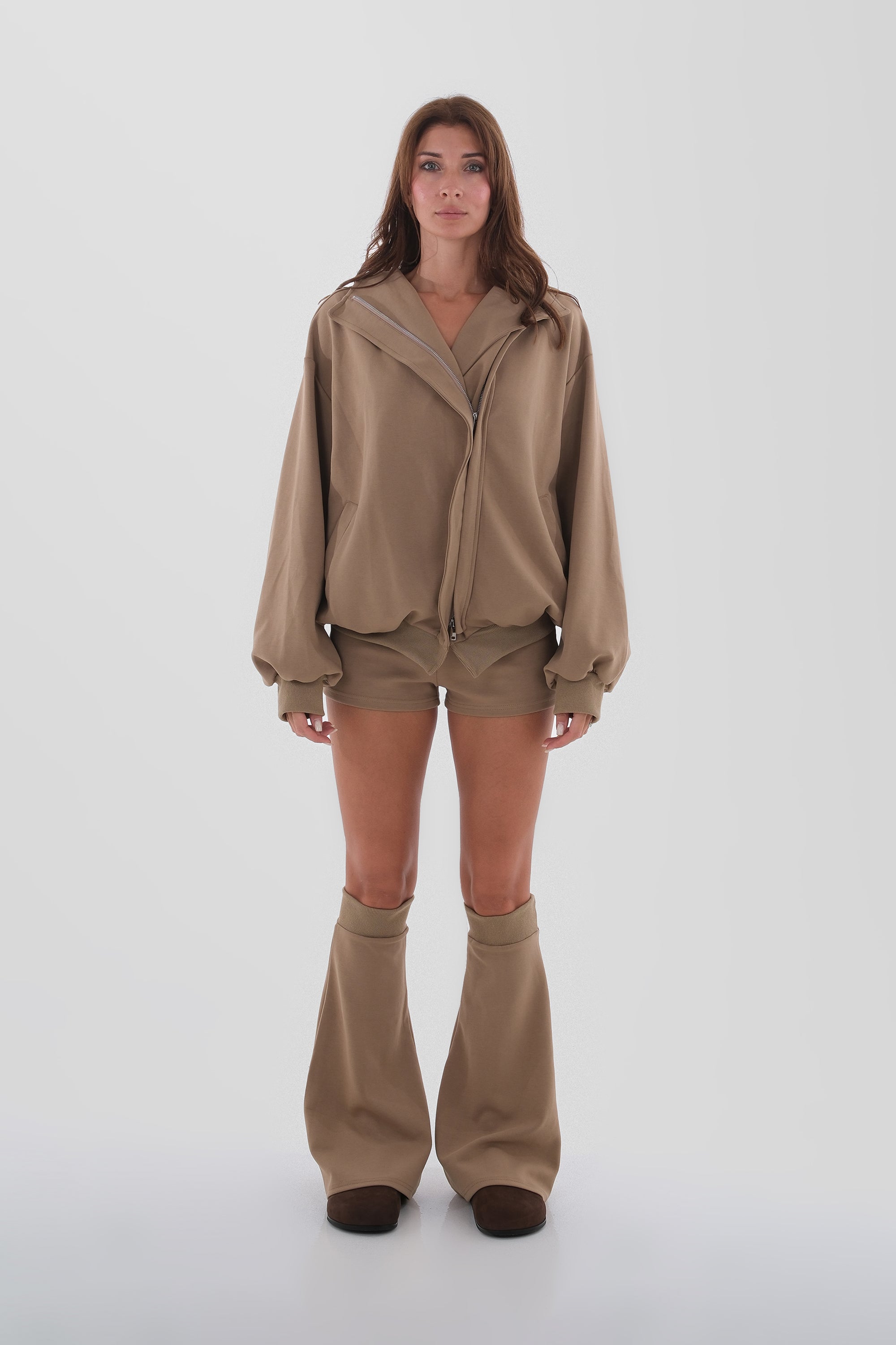 Draped Hoodie & Flare Pant Set