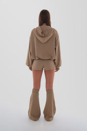 Draped Hoodie & Flare Pant Set