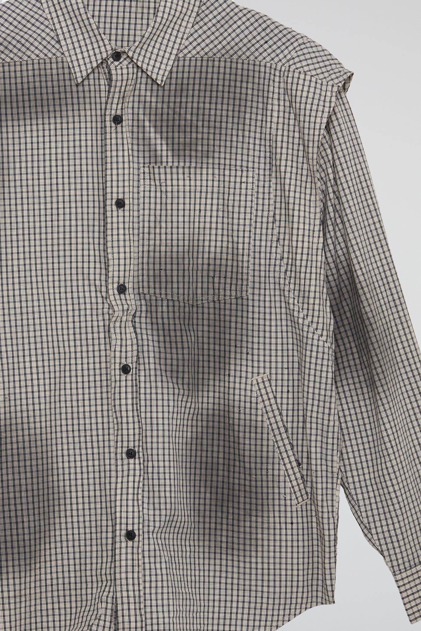 Off-White Black Check Oversized Shirt