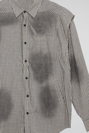 Off-White Black Check Oversized Shirt