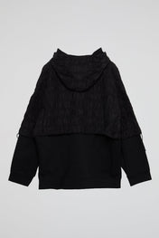 Deep Onyx Smocked Half-Zip Hoodie