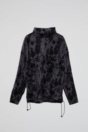 Abstract Pleated Utility Long Sleeves Top