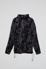 Abstract Pleated Utility Long Sleeves Top