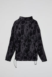 Abstract Pleated Utility Long Sleeves Top