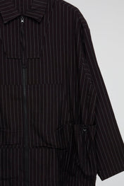 Pinstripe Utility Jacket