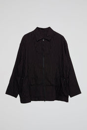 Pinstripe Utility Jacket