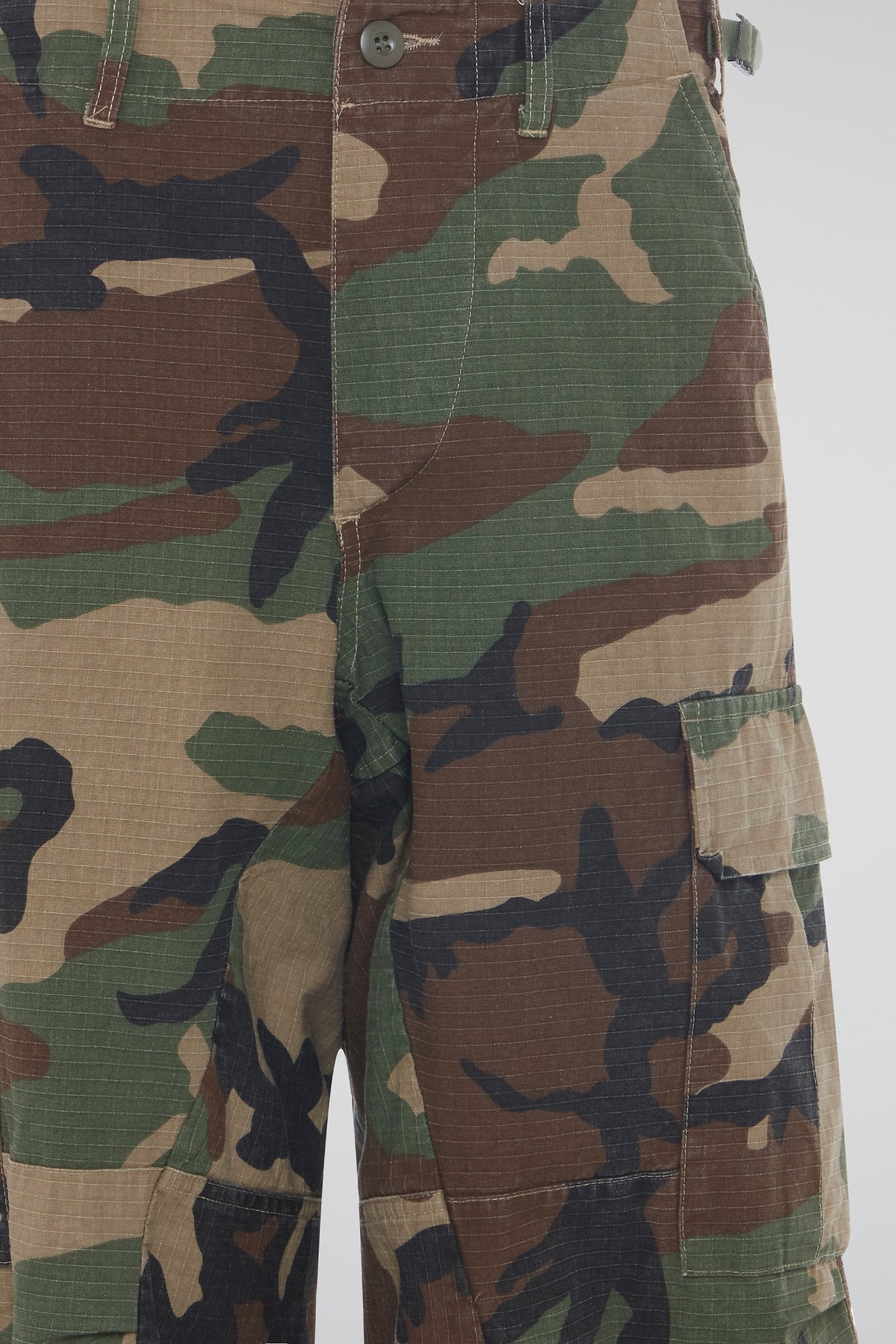 Woodland Camo Technical Cargo Long Shorts