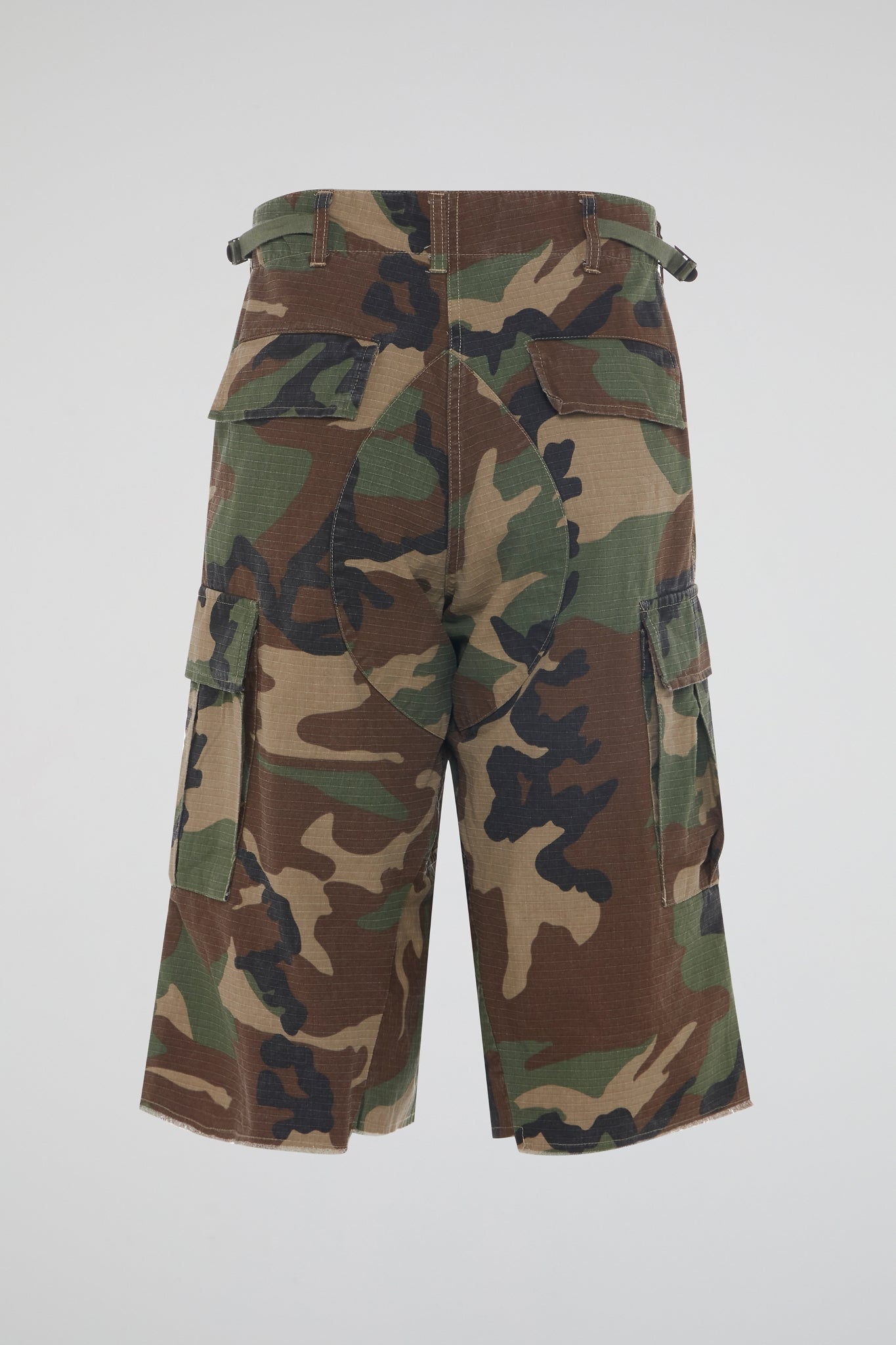 Woodland Camo Technical Cargo Long Shorts