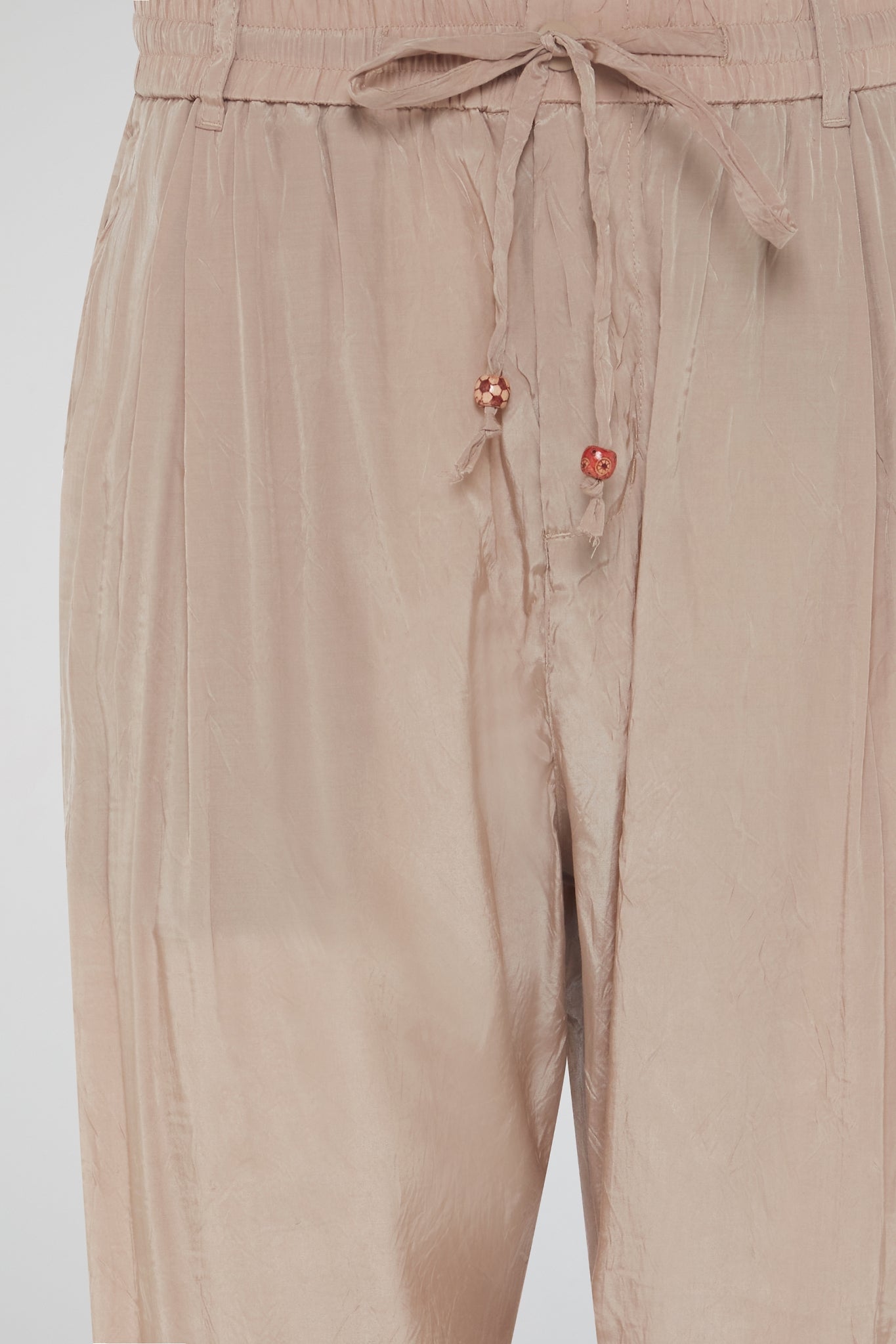 Minimal Drawstring Sand Trousers