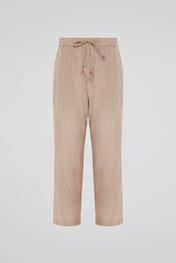 Minimal Drawstring Sand Trousers