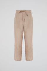 Minimal Drawstring Sand Trousers