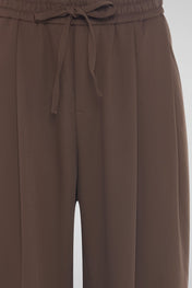 Earthy Espresso Brown Pleated Trousers