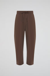 Earthy Espresso Brown Pleated Trousers